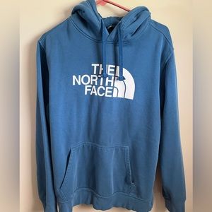 The North Face Mens Hoodie Pullover Blue/White Large